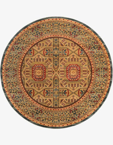 6' x 6' Mamluk Round Rug