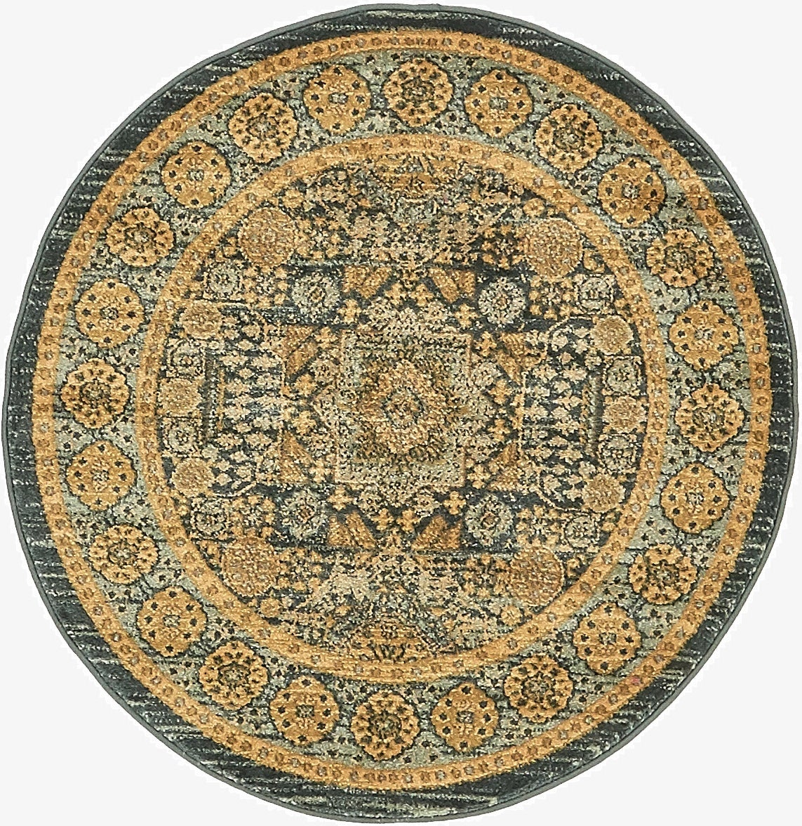 3' 3 x 3' 3 Mamluk Round Rug