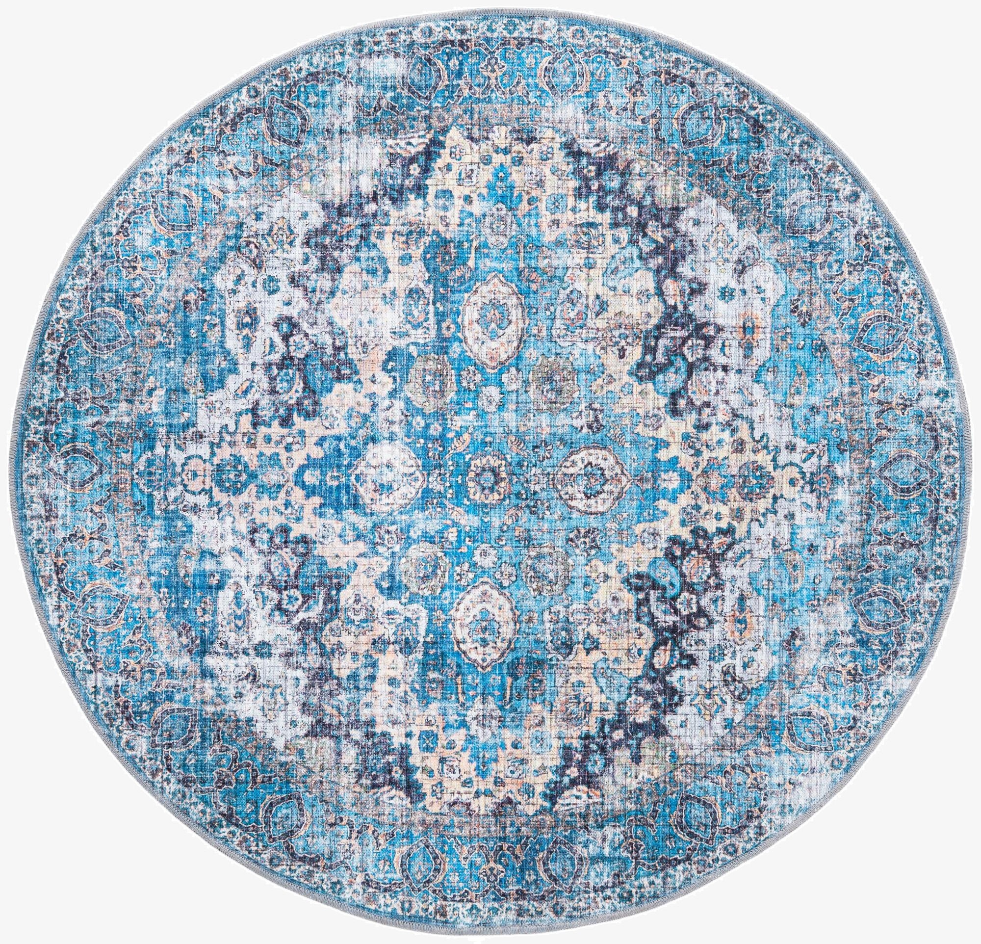 5' 3 x 5' 3  Washable Mangata Round Rug
