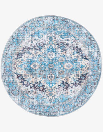 4' x 4' Washable Mangata Round Rug