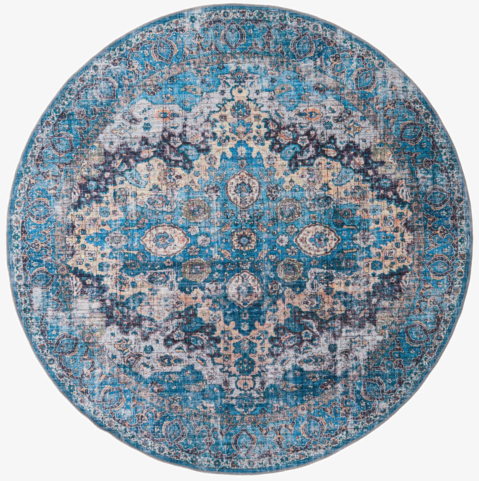 Primary image 7' 3 x 7' 3  Washable Mangata Round Rug