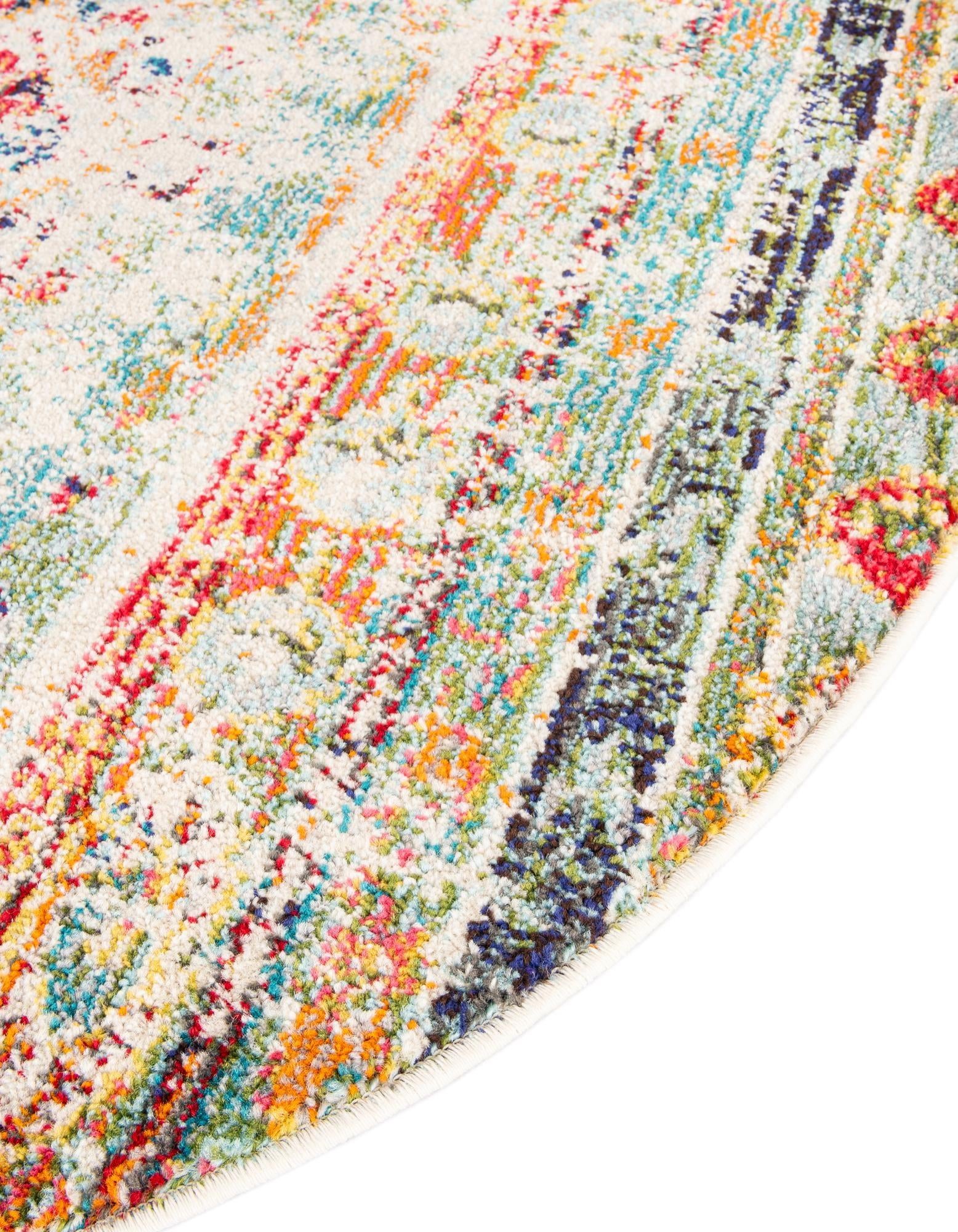 3' 3 x 3' 3 Washable Mesa Round Rug