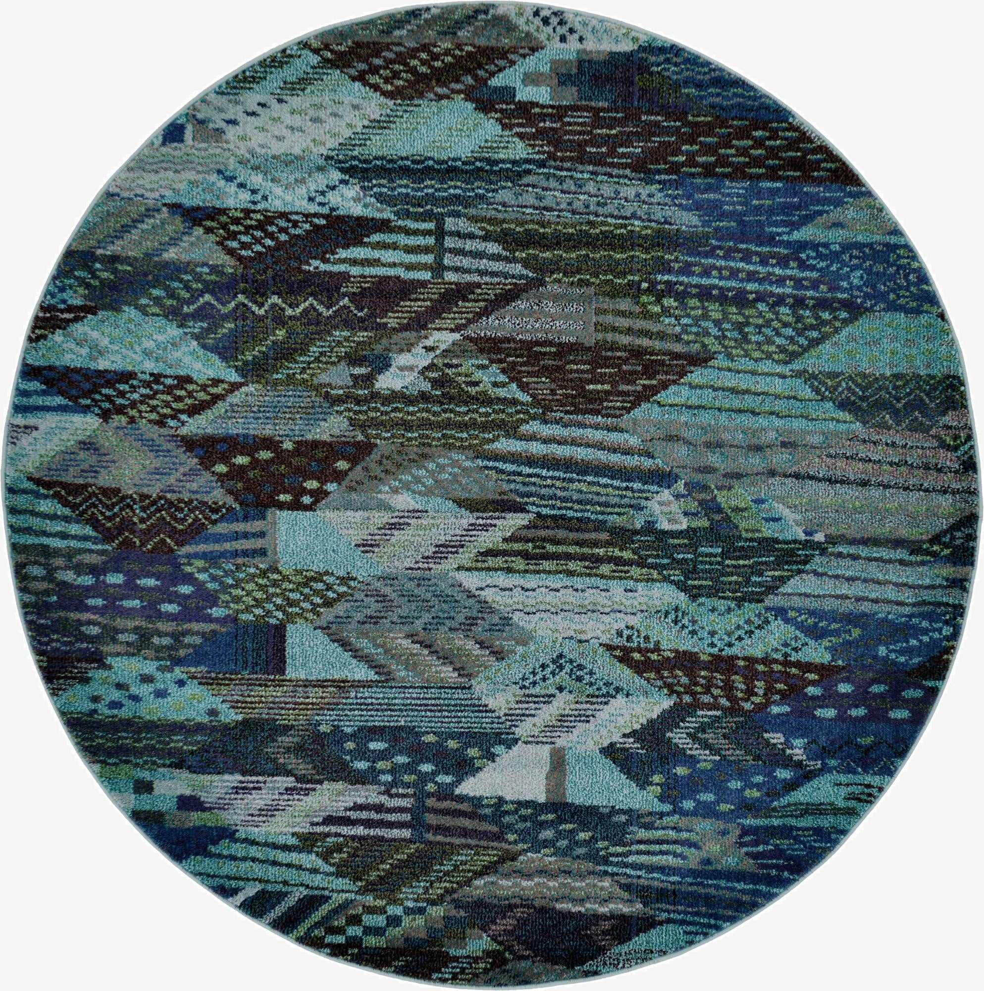 185cm x 185cm  Washable Santa Fe Round Rug
