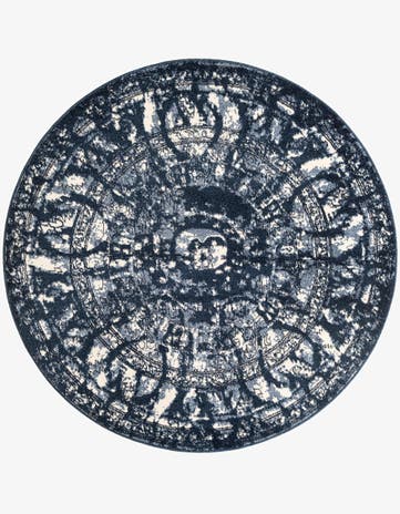 Blue Miranda Round Rug