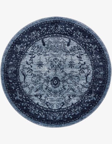 Blue Miranda Round Rug