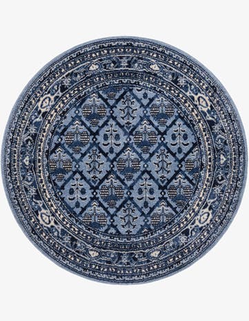 Blue Miranda Round Rug