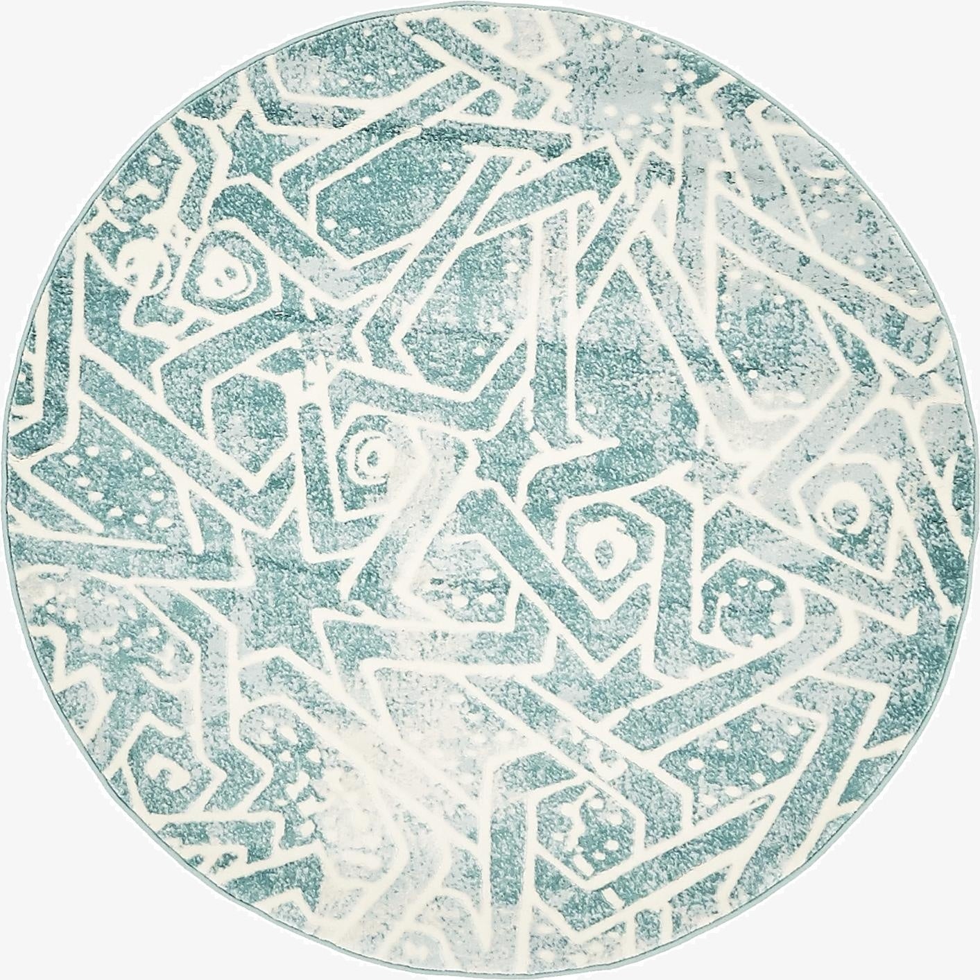 4' x 4' Modern Classical Round Rug