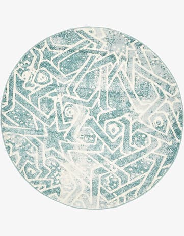 4' x 4' Modern Classical Round Rug