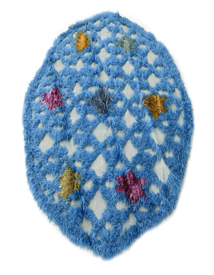 Detail image of 4' x 4' 4  Hand Knotted Moroccan Wool Round Rug