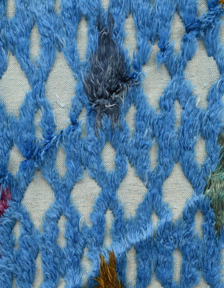 Detail image of 4' x 4' 4  Hand Knotted Moroccan Wool Round Rug