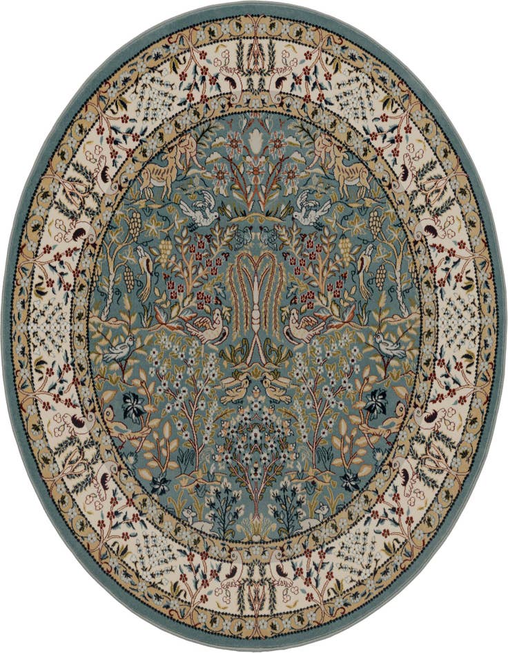 Detail image of 5' 3 x 5' 3 Nain Design Round Rug