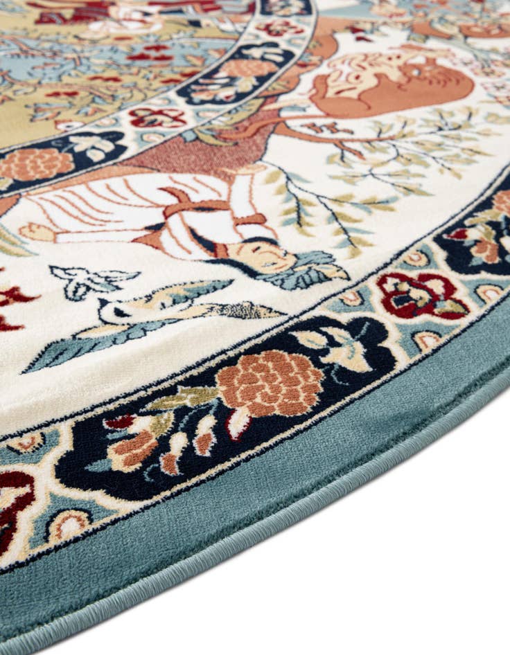 Detail image of 3' x 3' Nain Design Round Rug