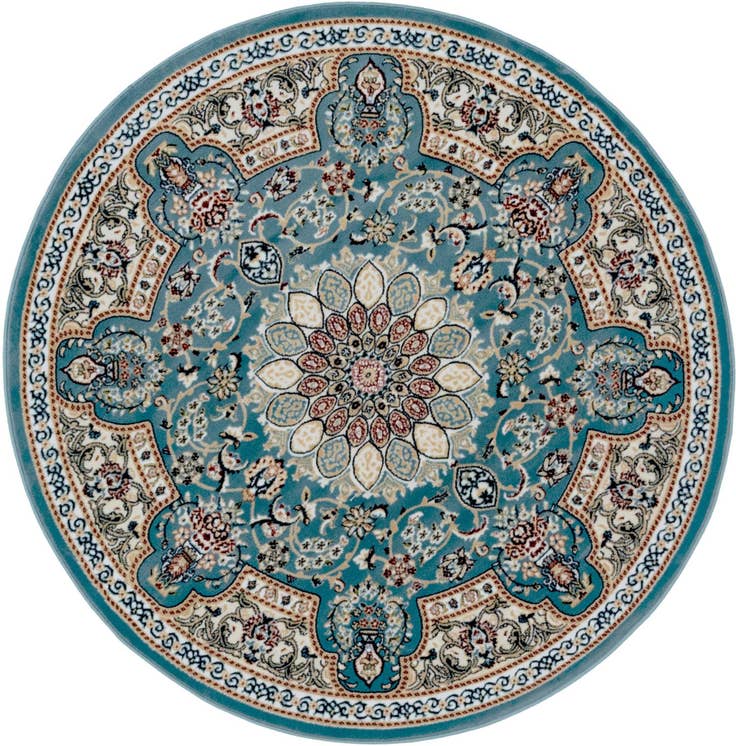 Detail image of 5' 3 x 5' 3 Nain Design Round Rug