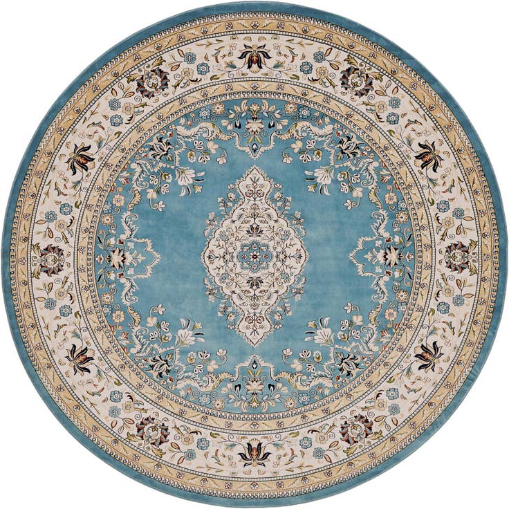 Detail image of 5' 3 x 5' 3 Nain Design Round Rug