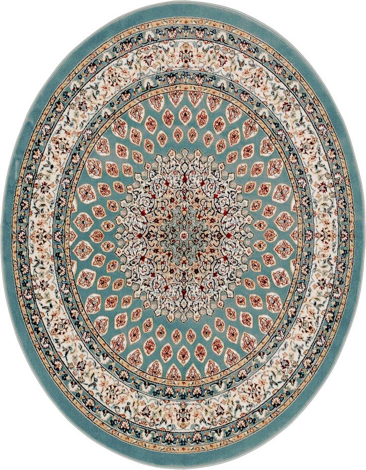Detail image of 5' 3 x 5' 3 Nain Design Round Rug