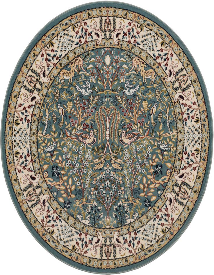 Detail image of 3' x 3' Nain Design Round Rug