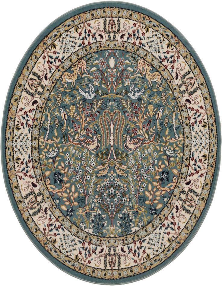 Detail image of 6' x 6' Nain Design Round Rug