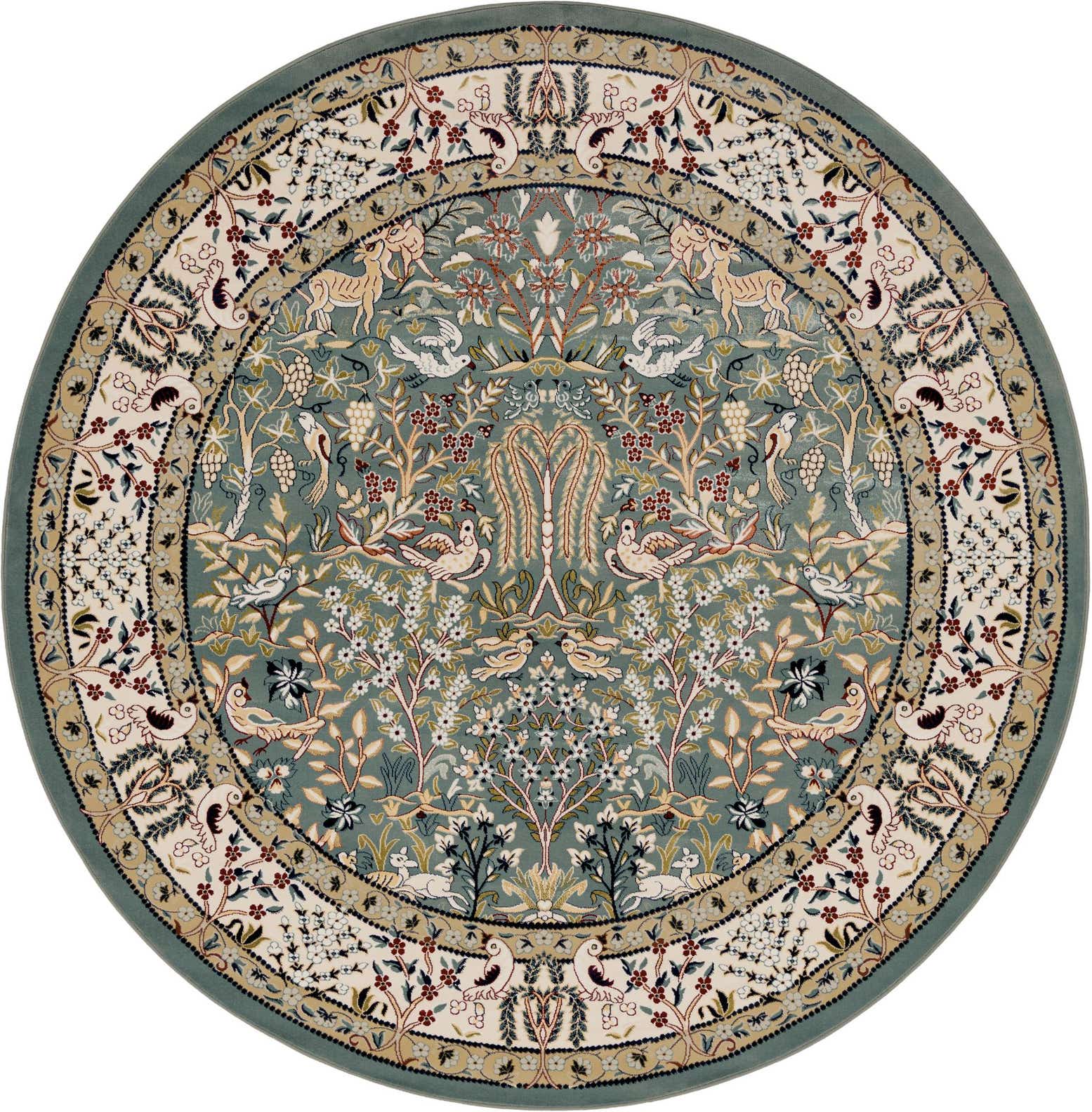 7' 10 x 8' Nain Design Round Rug