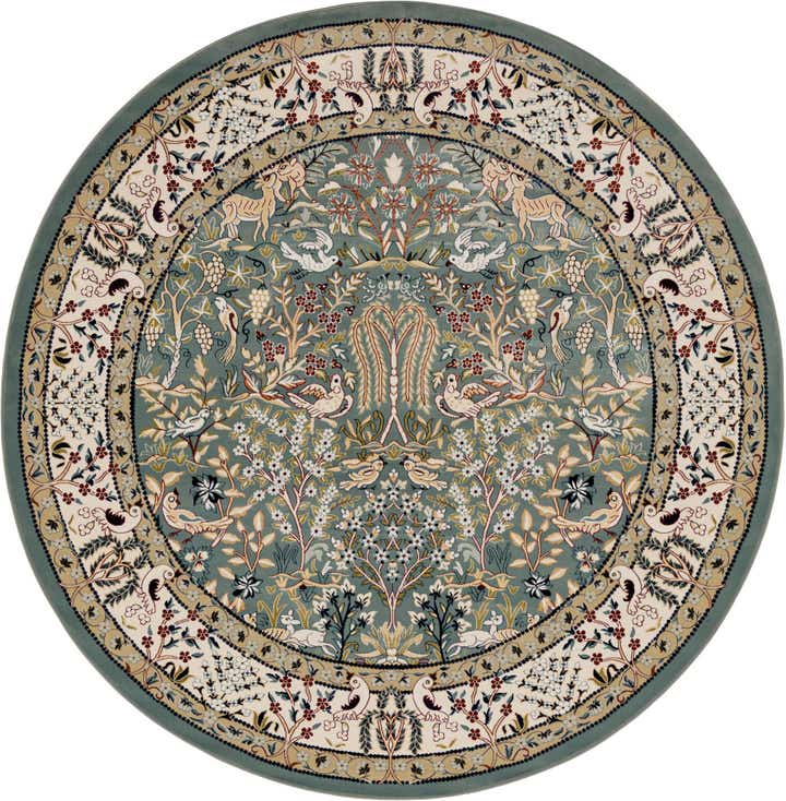 7' 10 x 8' Nain Design Round Rug