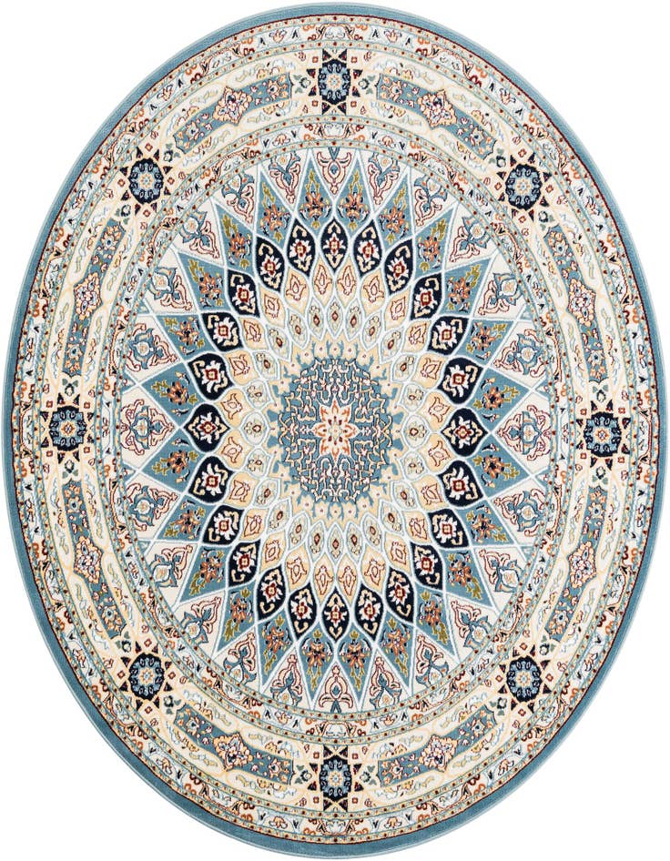 Detail image of 6' 1 x 6' 1 Nain Design Round Rug