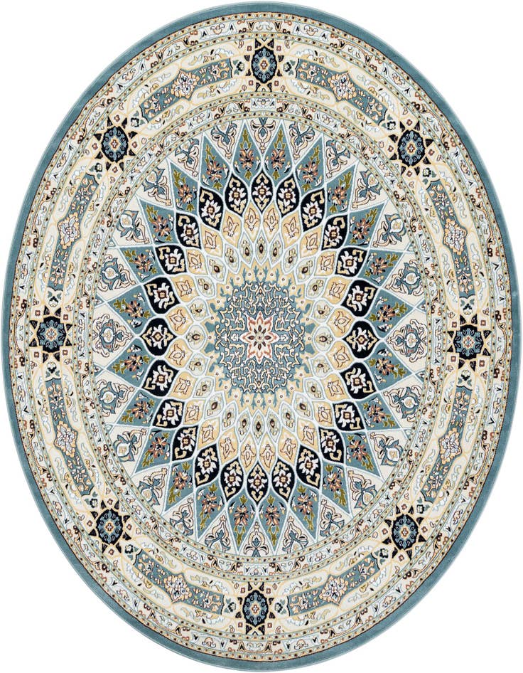 Detail image of 7' 10 x 7' 10 Nain Design Round Rug