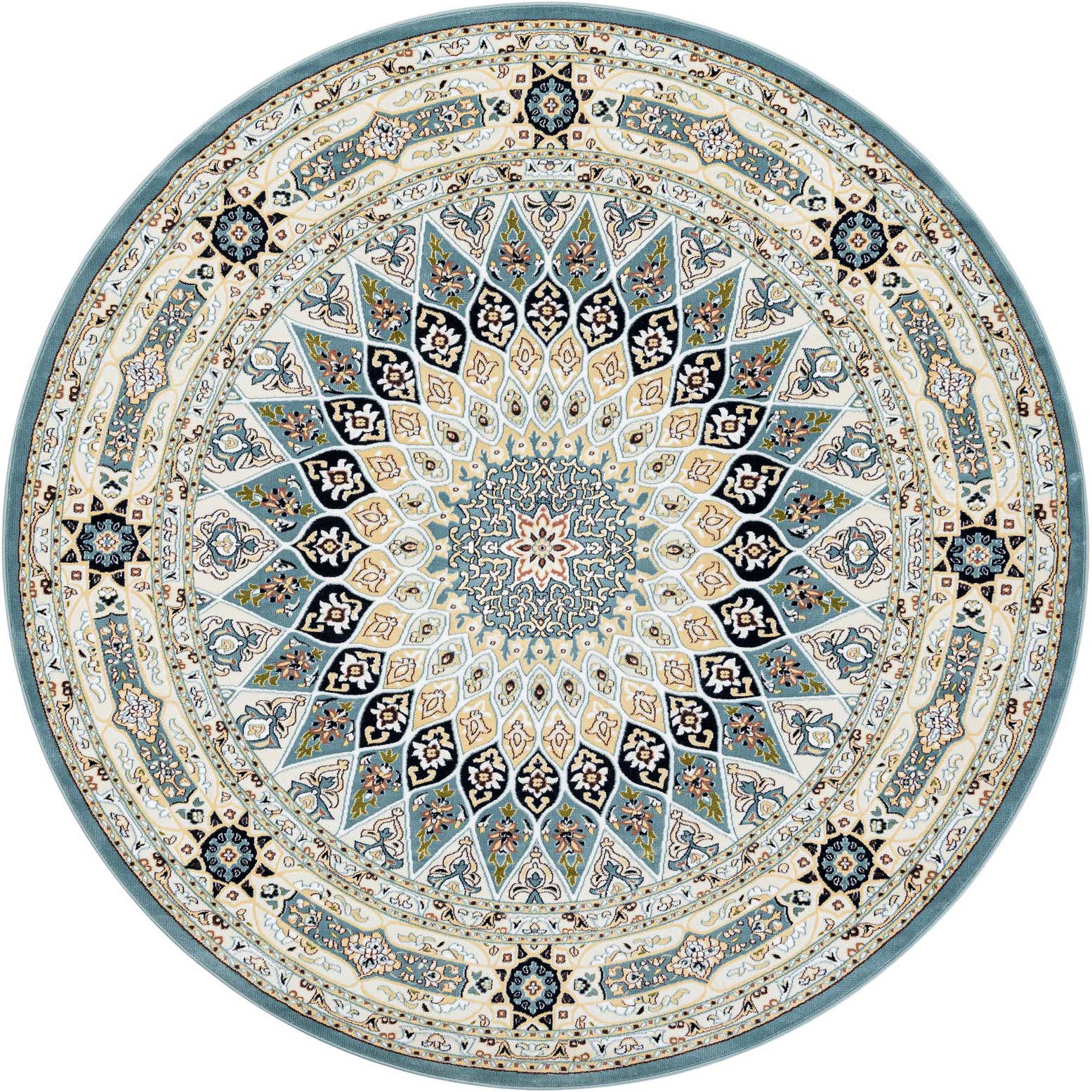 7' 10 x 7' 10 Nain Design Round Rug