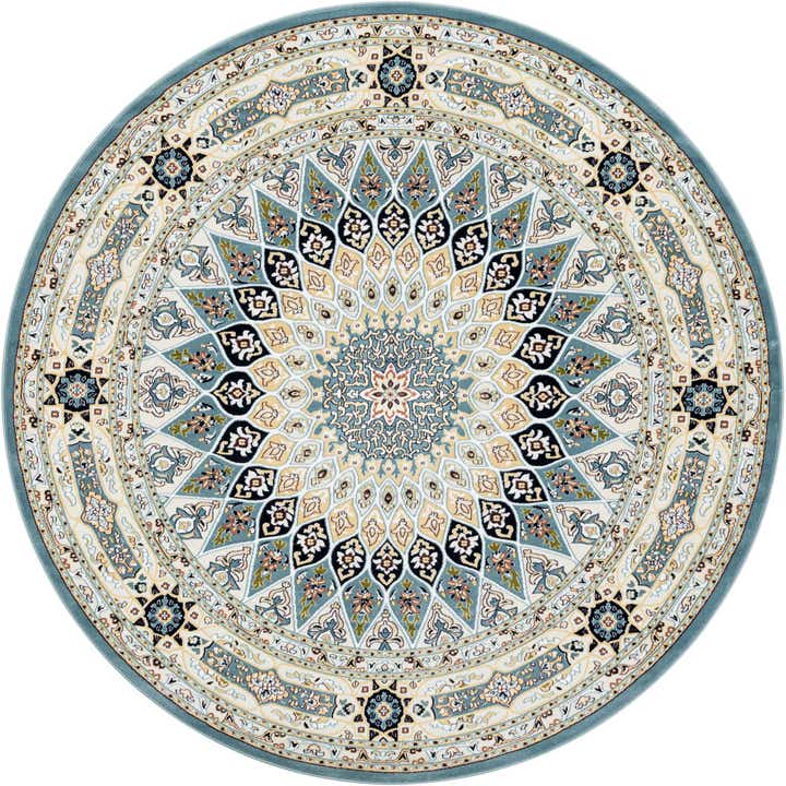 7' 10 x 7' 10 Nain Design Round Rug