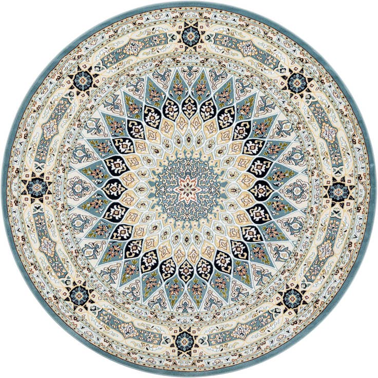Detail image of 7' 10 x 7' 10 Nain Design Round Rug