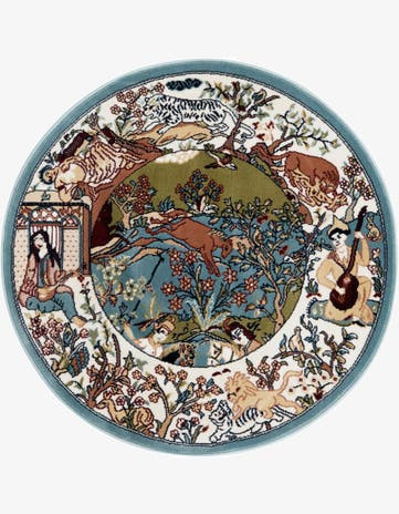 3' x 3' Nain Design Round Rug