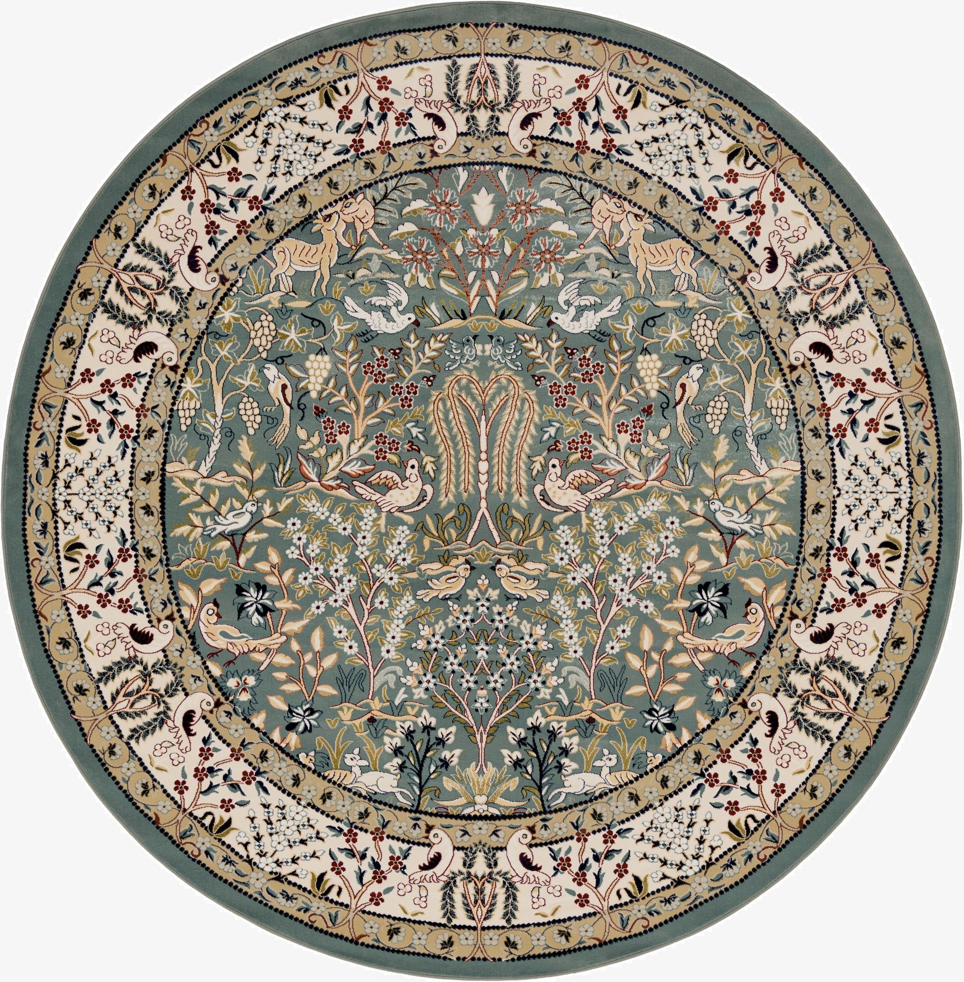 7' 10 x 8' Nain Design Round Rug