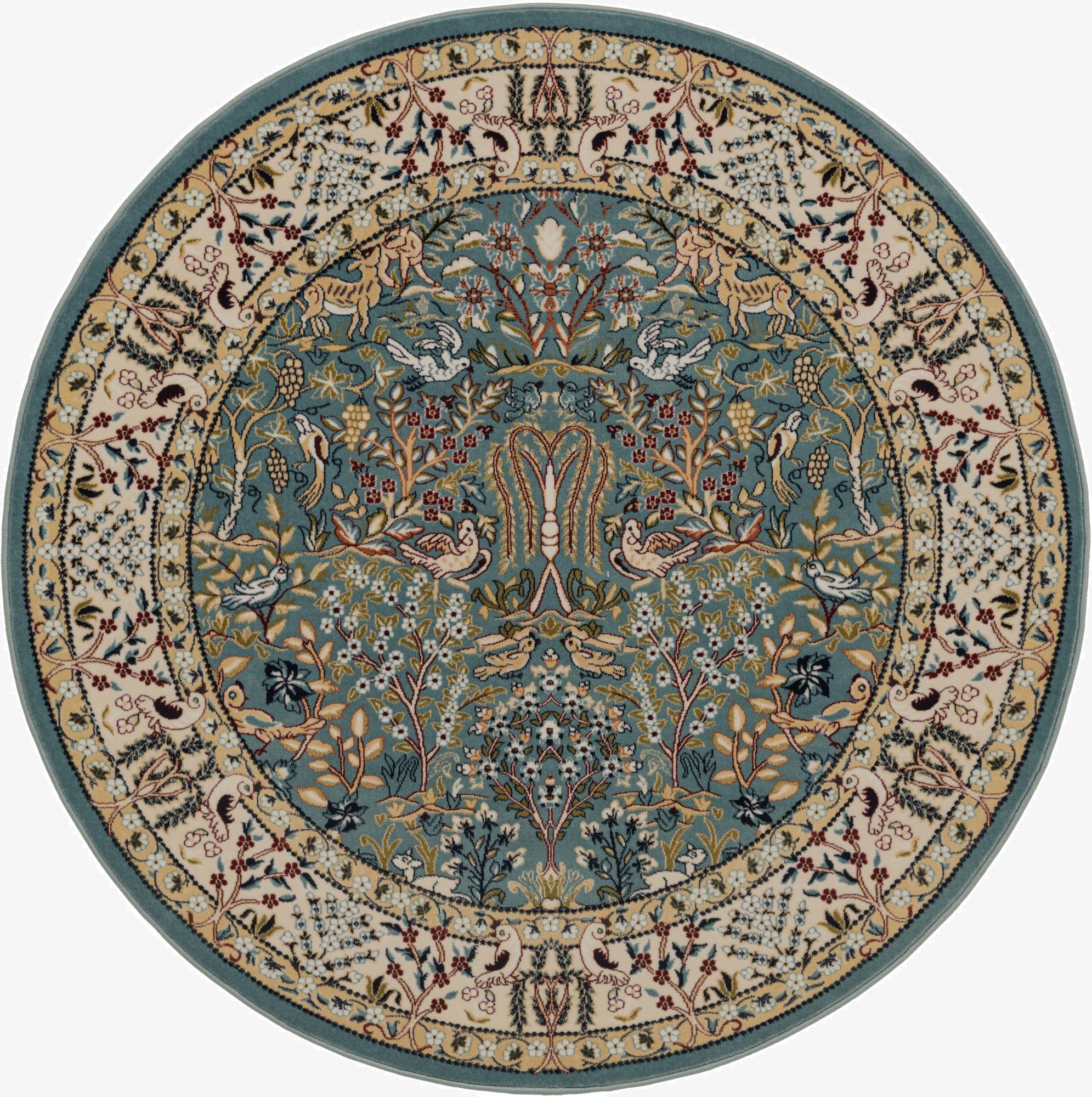 4' x 4' Nain Design Round Rug