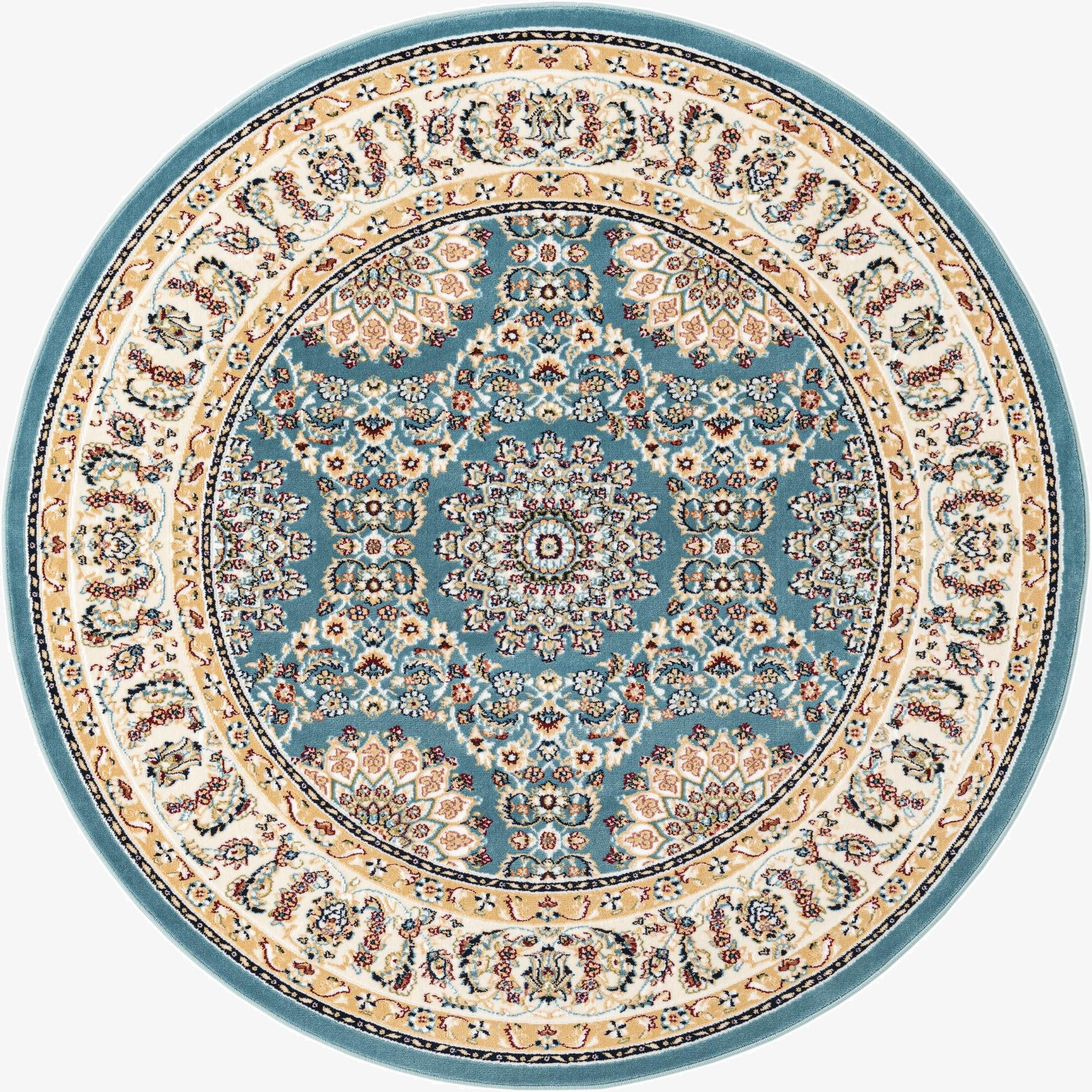 5' 3 x 5' 3 Nain Design Round Rug