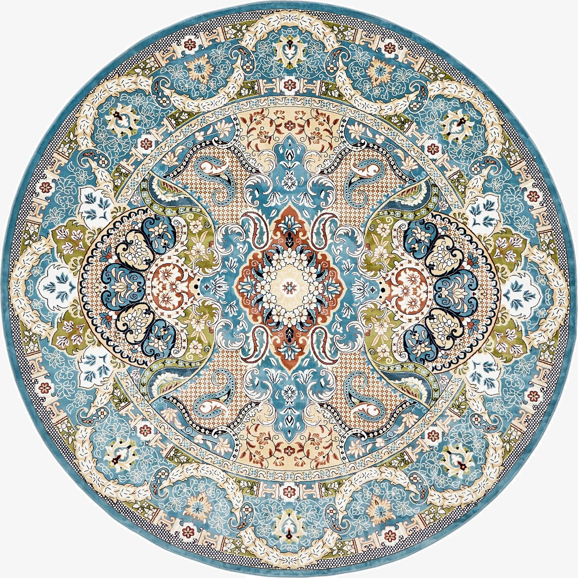 5' 3 x 5' 3 Nain Design Round Rug