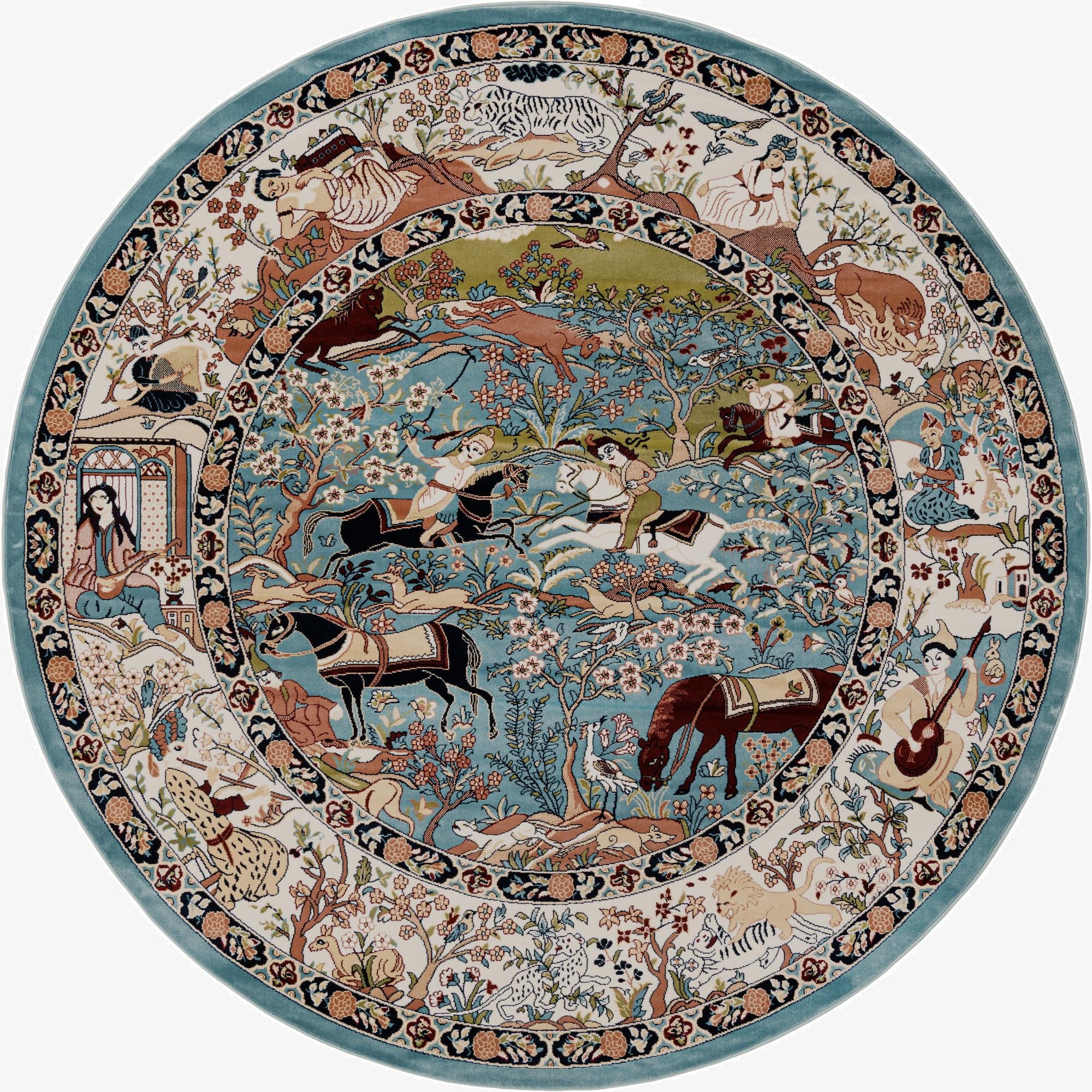 Primary image 7' 10 x 7' 10 Nain Design Round Rug