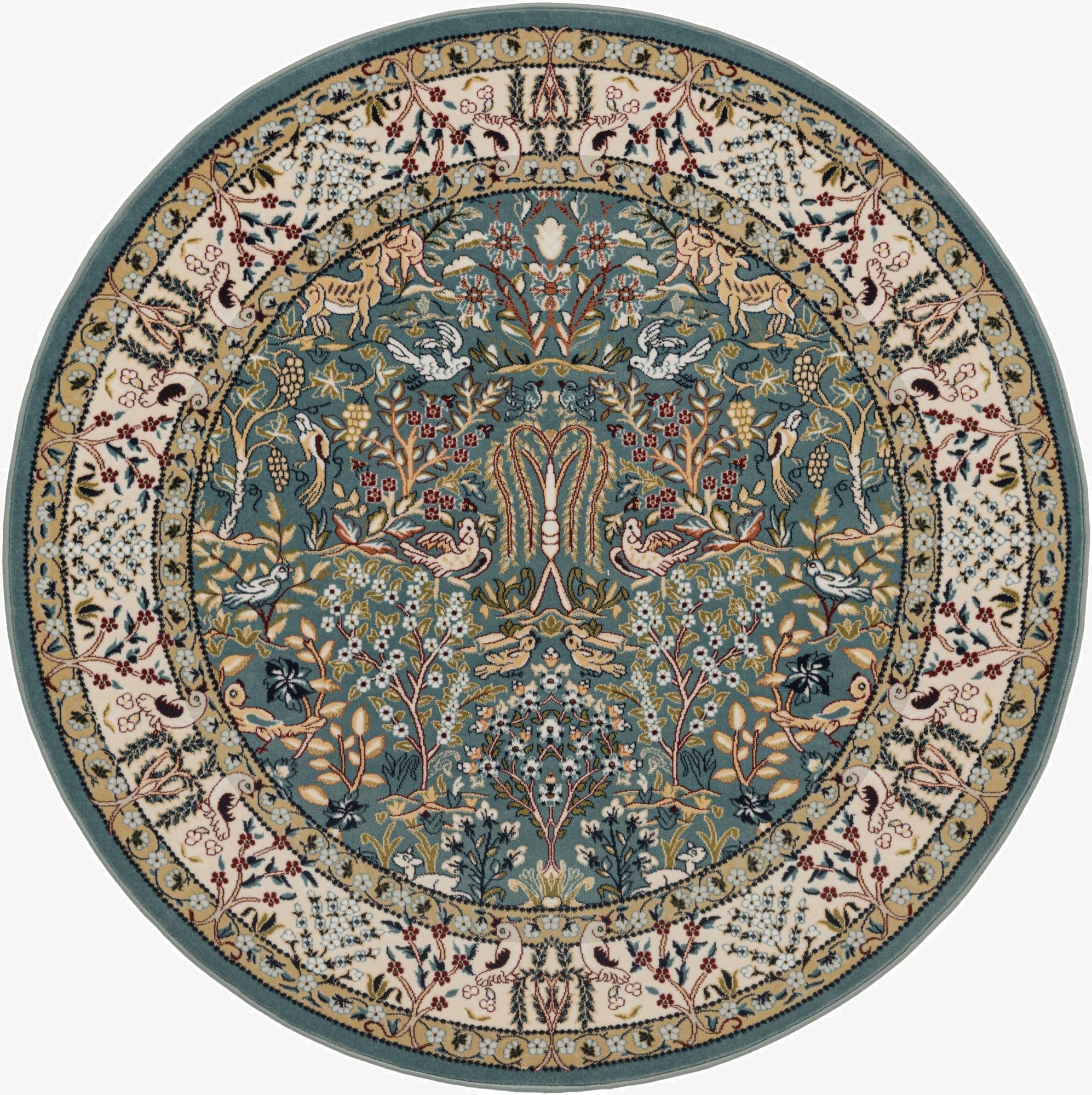 6' x 6' Nain Design Round Rug