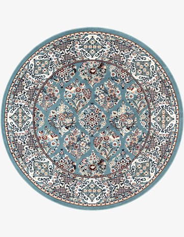 Blue Nain Design Round Rug