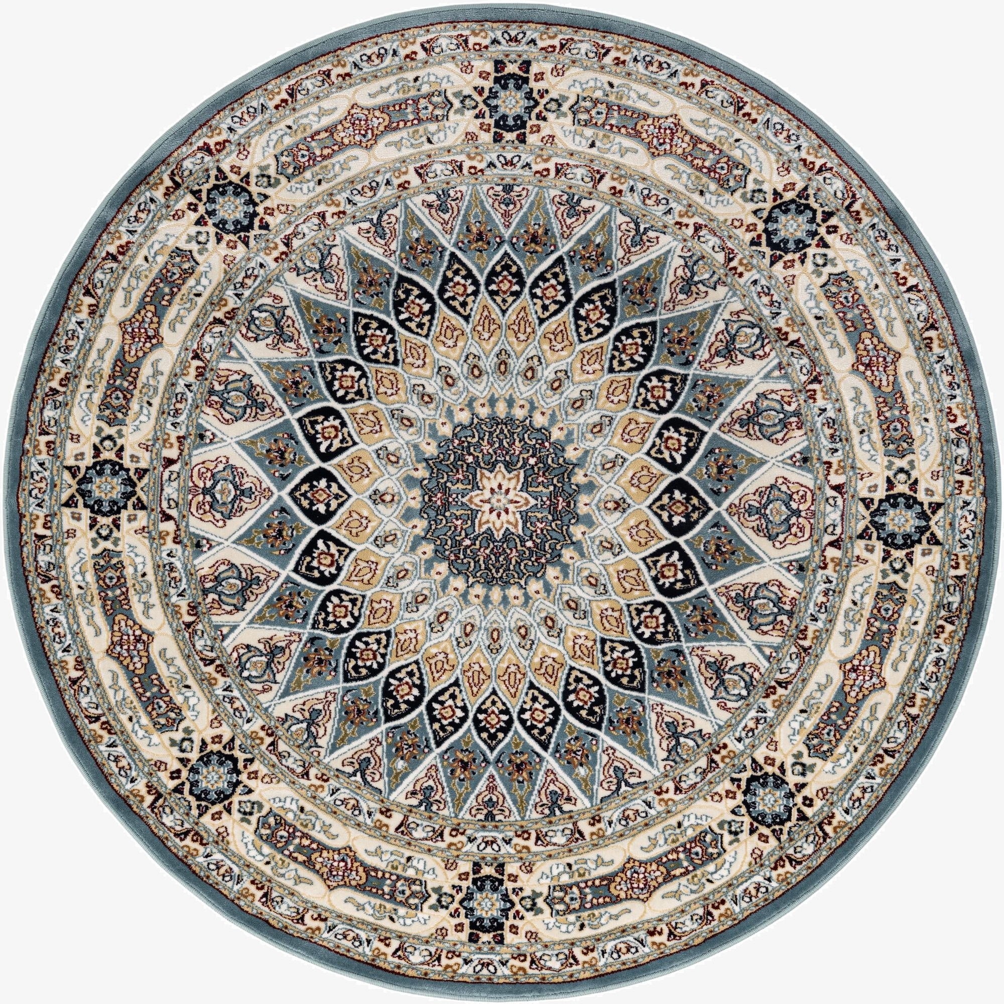 Primary image 5' 3 x 5' 3 Nain Design Round Rug
