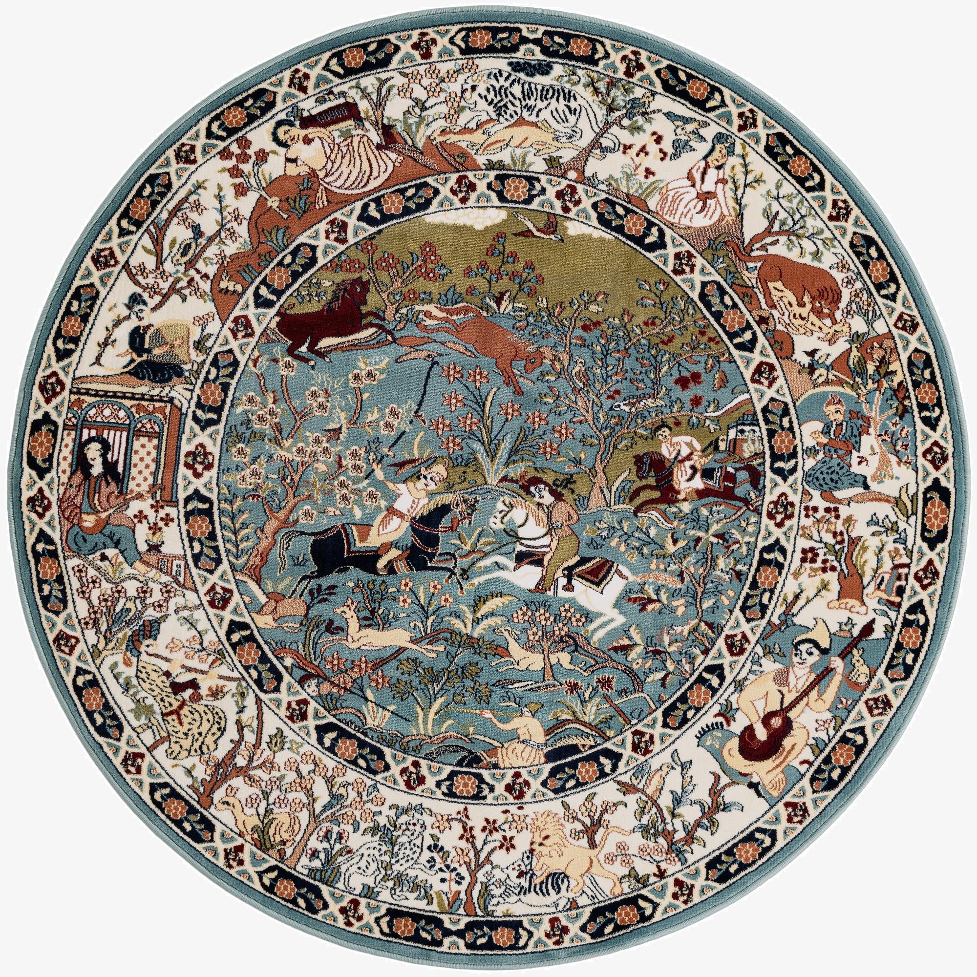 Primary image 5' 3 x 5' 3 Nain Design Round Rug
