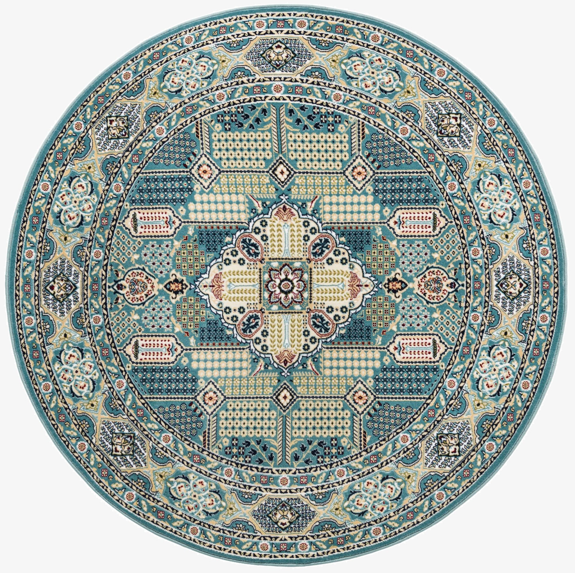 5' x 5' Nain Design Round Rug