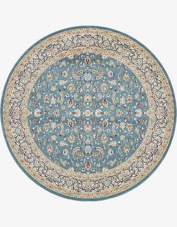 Blue Nain Design Round Rug