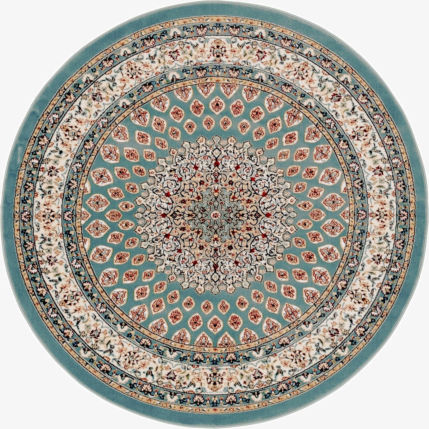 5' 3 x 5' 3 Nain Design Round Rug