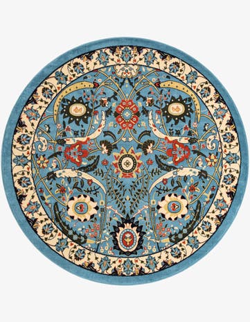 Blue Neda Round Rug