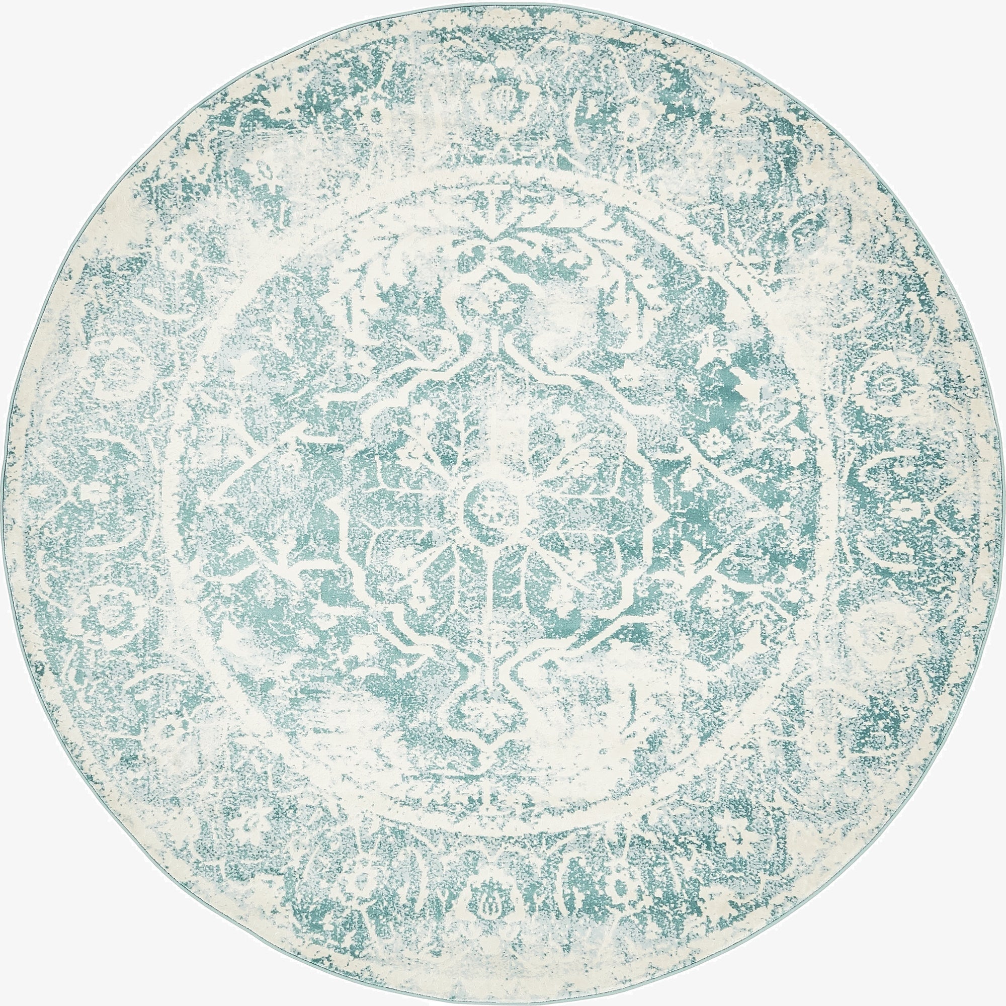 8' x 8' New Vintage Round Rug