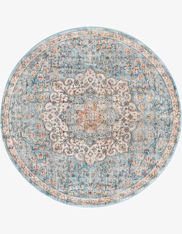 Blue Newport Round Rug