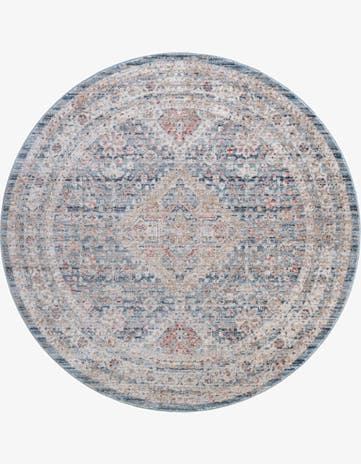 Blue Noble Round Rug