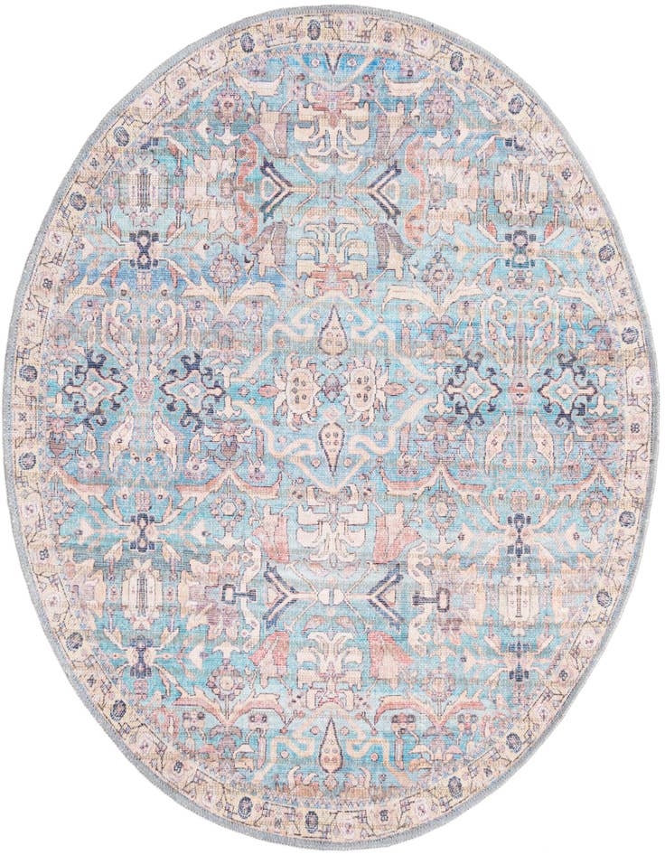 Detail image of 4' x 4' Washable Nostalgia Round Rug