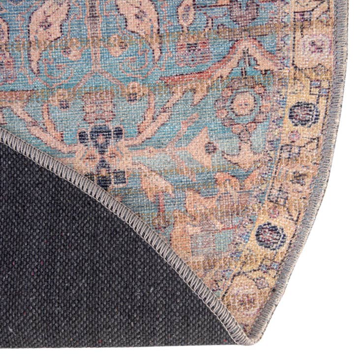 Detail image of 3' 3 x 3' 3 Washable Nostalgia Round Rug