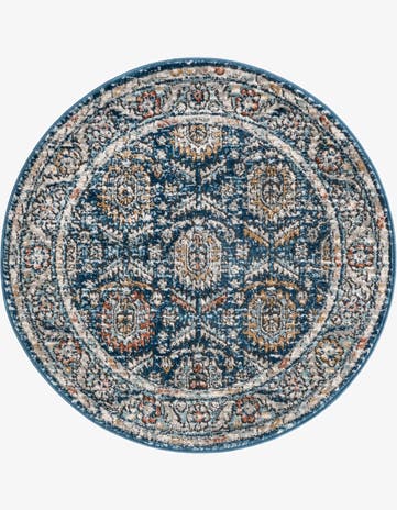 Blue Nyla Round Rug