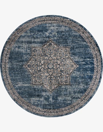 Blue Nyla Round Rug
