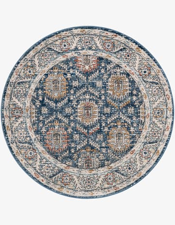 Blue Nyla Round Rug